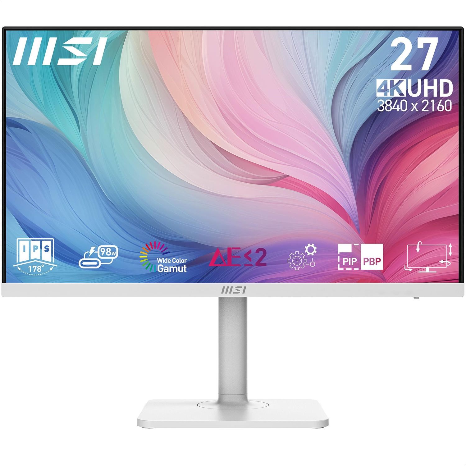 MSI Modern MD272UPHW 27' 4K UHD USB-C 98W Professional Monitor (White)