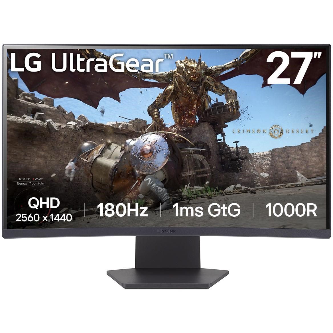 LG UltraGear GS60QC 27' QHD 180Hz Curved Gaming Monitor