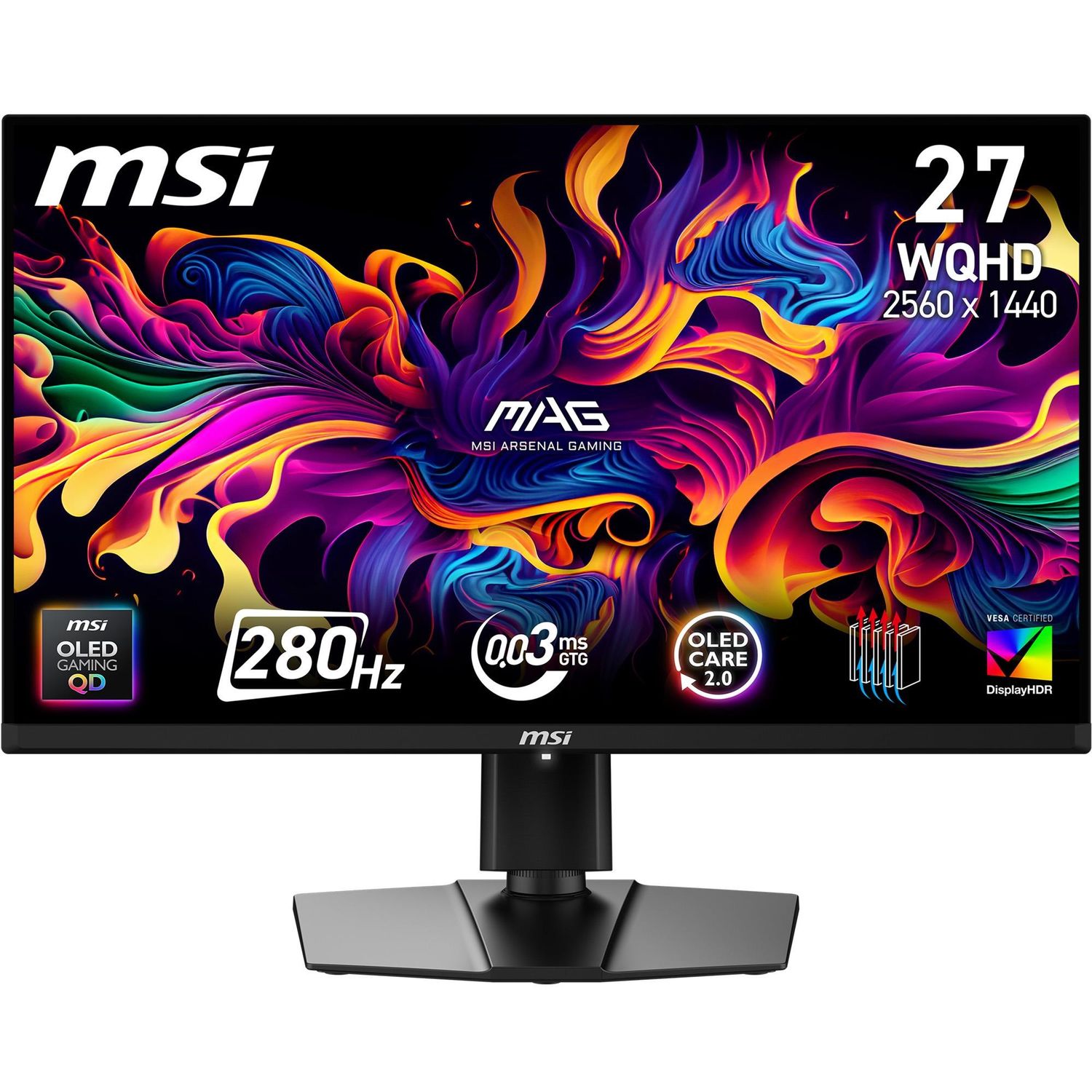 MSI MAG 271QP X28 26.5' QHD 280Hz QD-OLED Gaming Monitor