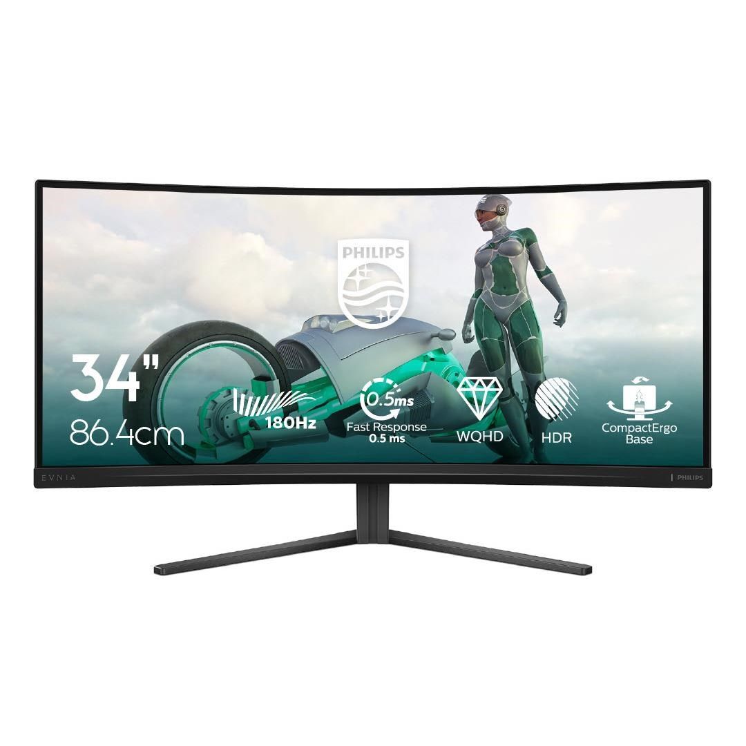 Philips Evnia 34M2C3500L 34'' WQHD 180Hz Fast VA Curved Gaming monitor