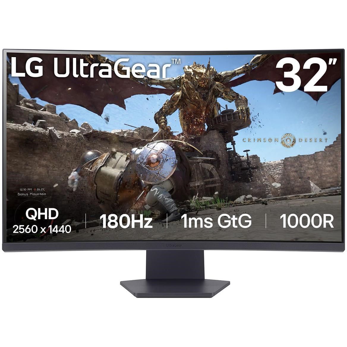 LG UltraGear GS60QC 31.5' QHD 180Hz Curved Gaming Monitor