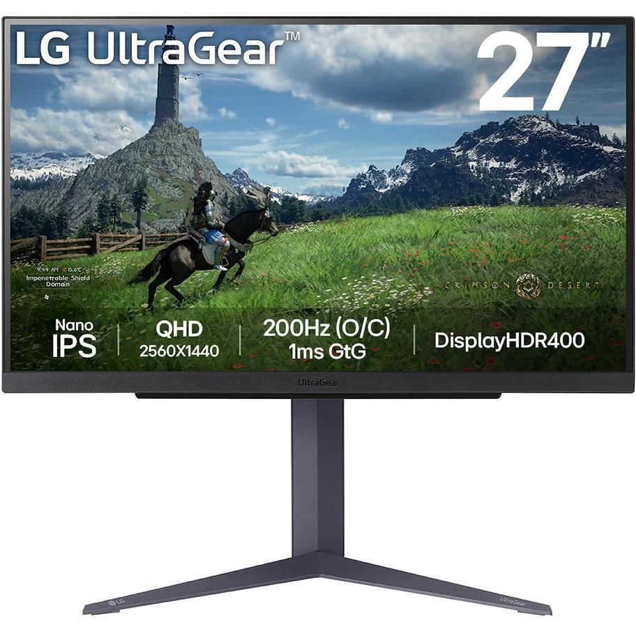 LG 27GS85Q-B 27' Nano IPS QHD 180Hz 1ms Gaming Monitor
