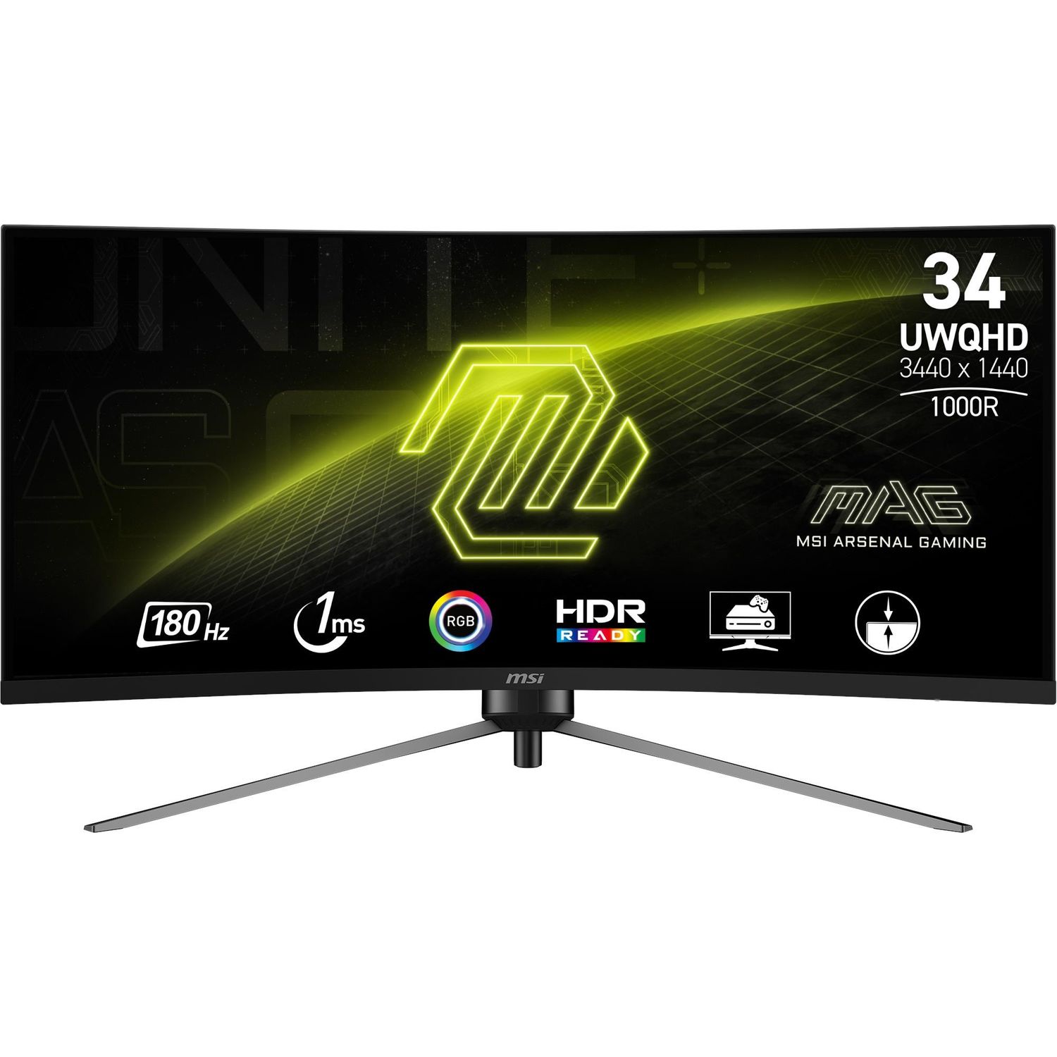 MSI MAG 345CQR 34' UWQHD 180Hz Curved Gaming Monitor