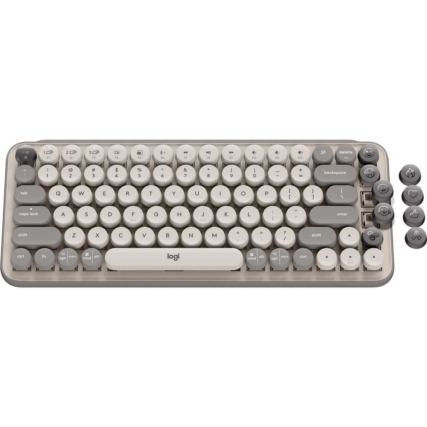 Logitech POP Keys Wireless Mechanical Keyboard with Emoji Keys (Mist Sand)