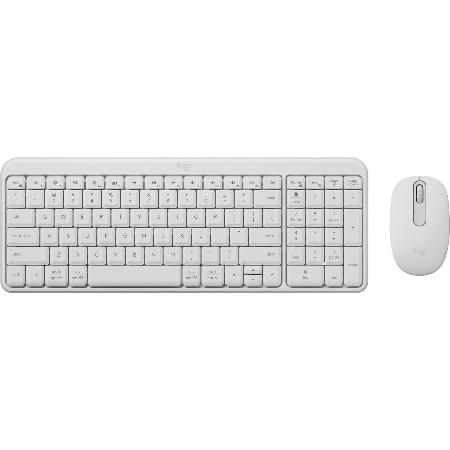 Logitech MK250 Bluetooth Keyboard and Mouse Combo (White)