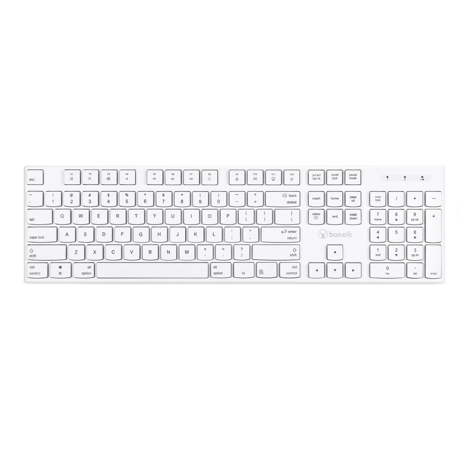 Bonelk KM-314 Slim Wireless Keyboard and Mouse Combo (White)