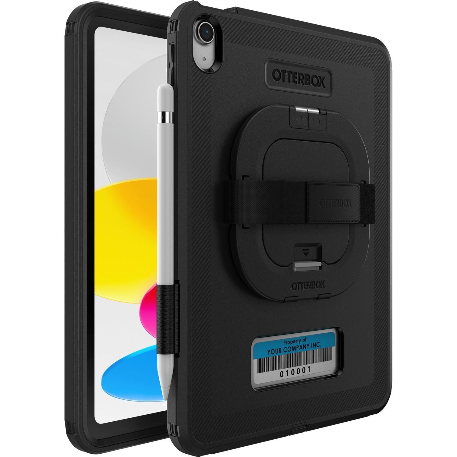 Otterbox 77-95020 Defender Kickstand with Handstrap iPad A16/10.9' 10th Gen ProPack (Black) | (No Retail Packaging)