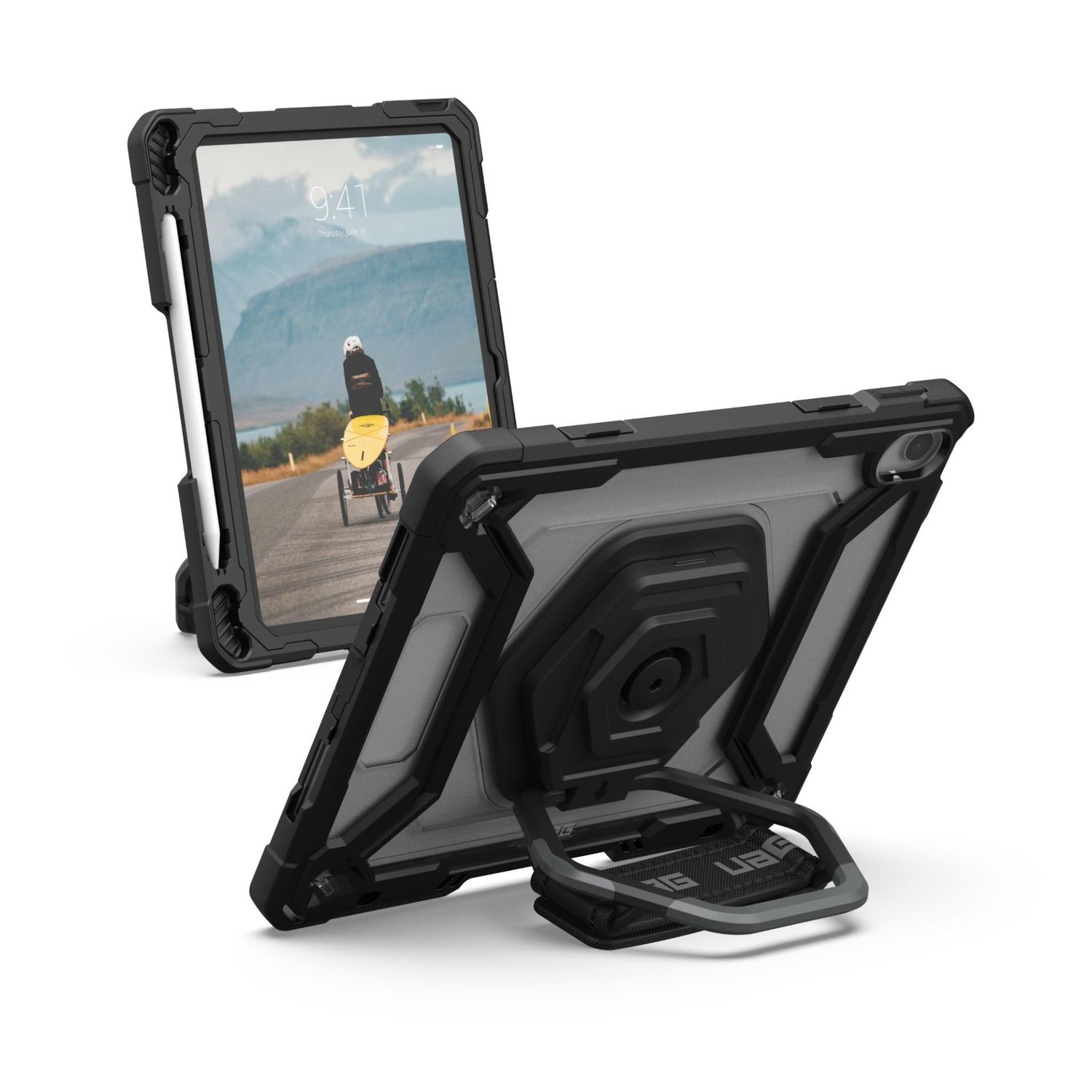 UAG 90061170 Plasma Series iPad A16/10.9' Gen10 with Kickstand &amp; Handstrap (Ice / Black)