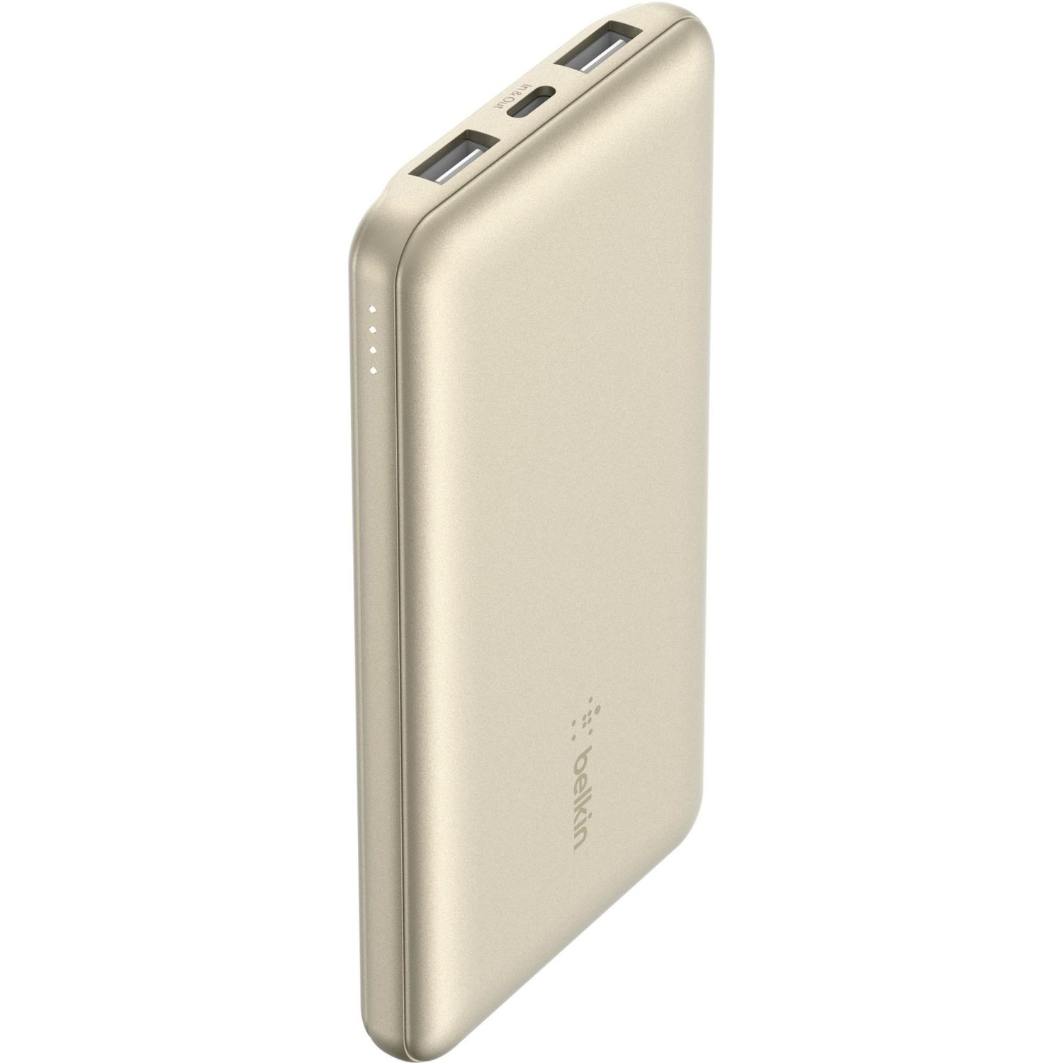 Belkin BoostUp Charge 10K 3 Port Power Bank with Cable (Gold)