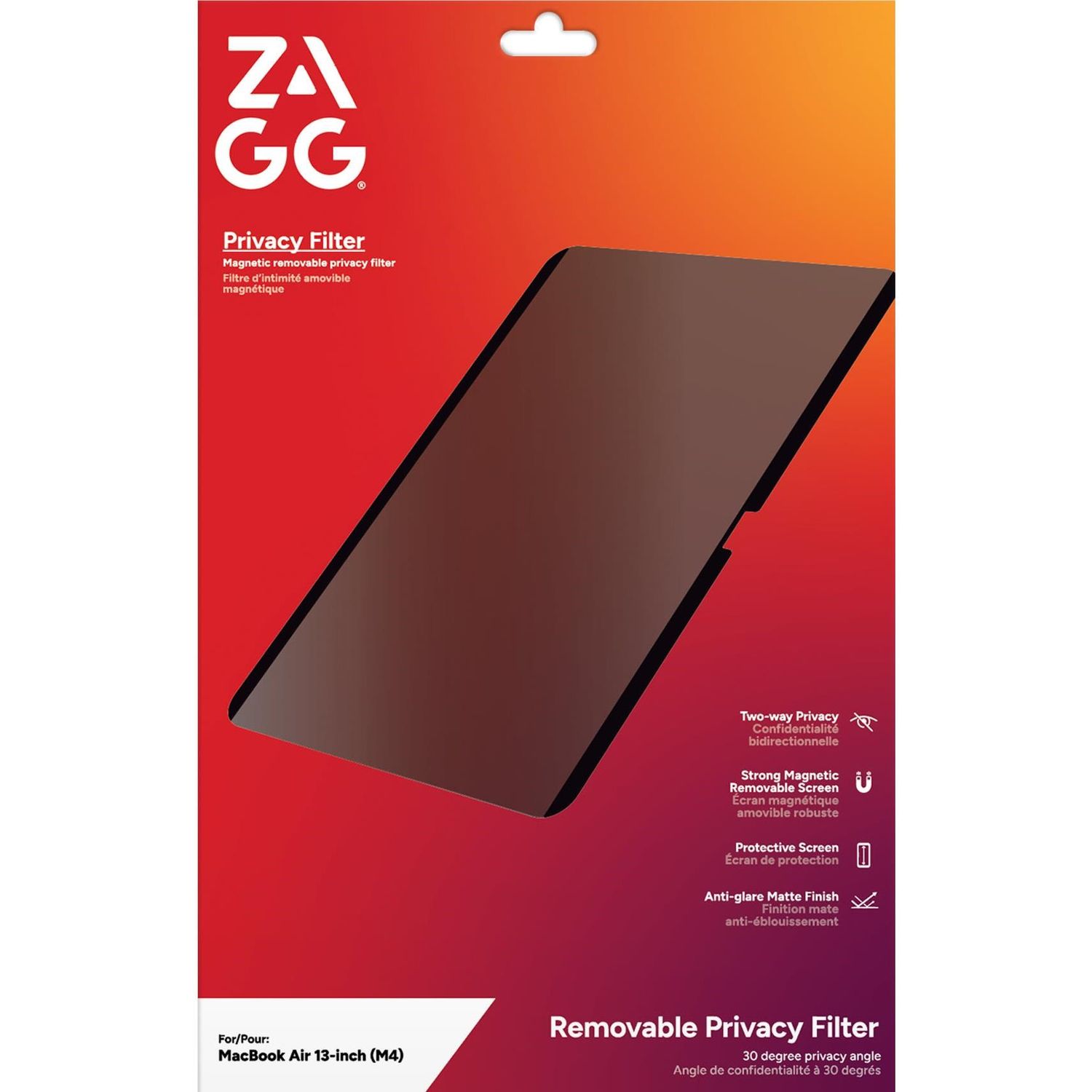 ZAGG Removable 2-Way Privacy Filter for Apple MacBook Air 13' (M5/M4)