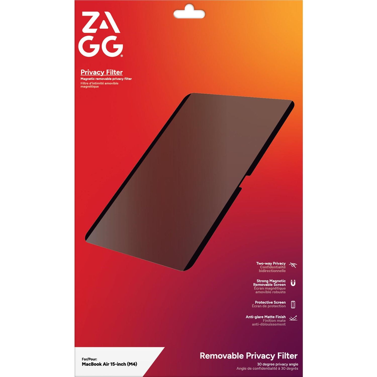 ZAGG Removable 2-Way Privacy Filter for Apple MacBook Air 15' (M5/M4)