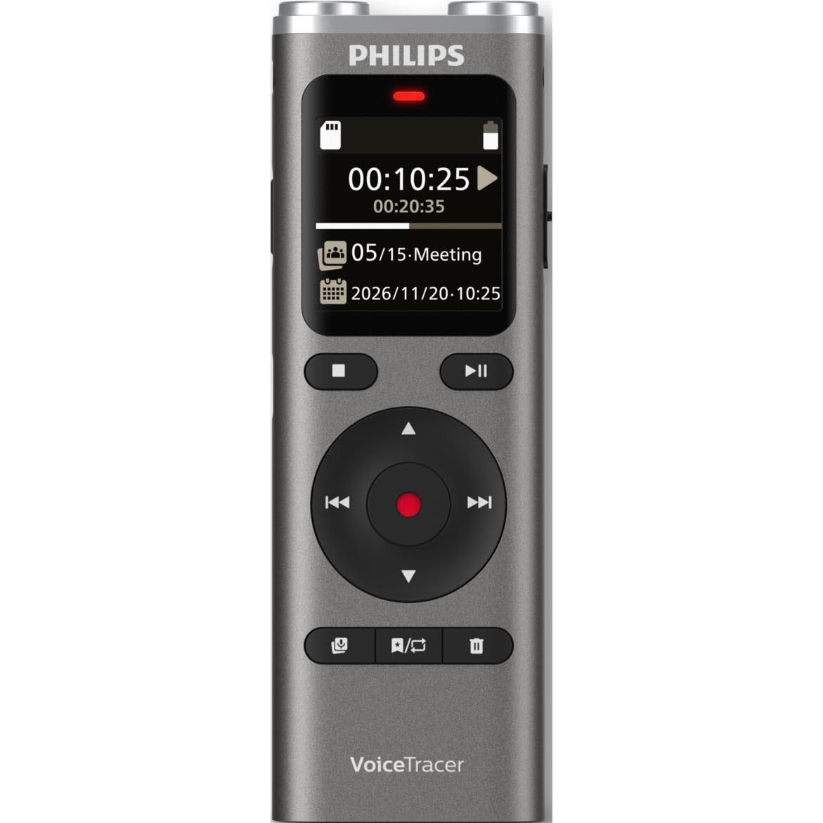 Philips DVT2075 8GB Stereo Voice Recorder with Rechargeable Battery