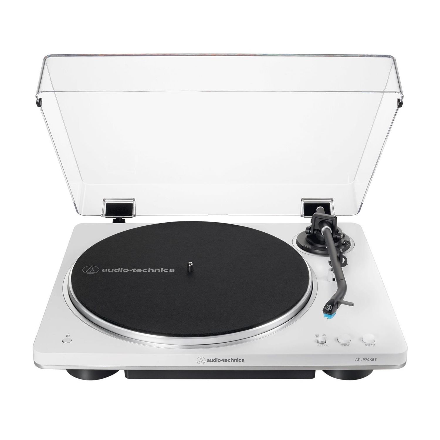 Audio-Technica LP70XBT Fully Automatic Bluetooth Turntable (White/Silver)