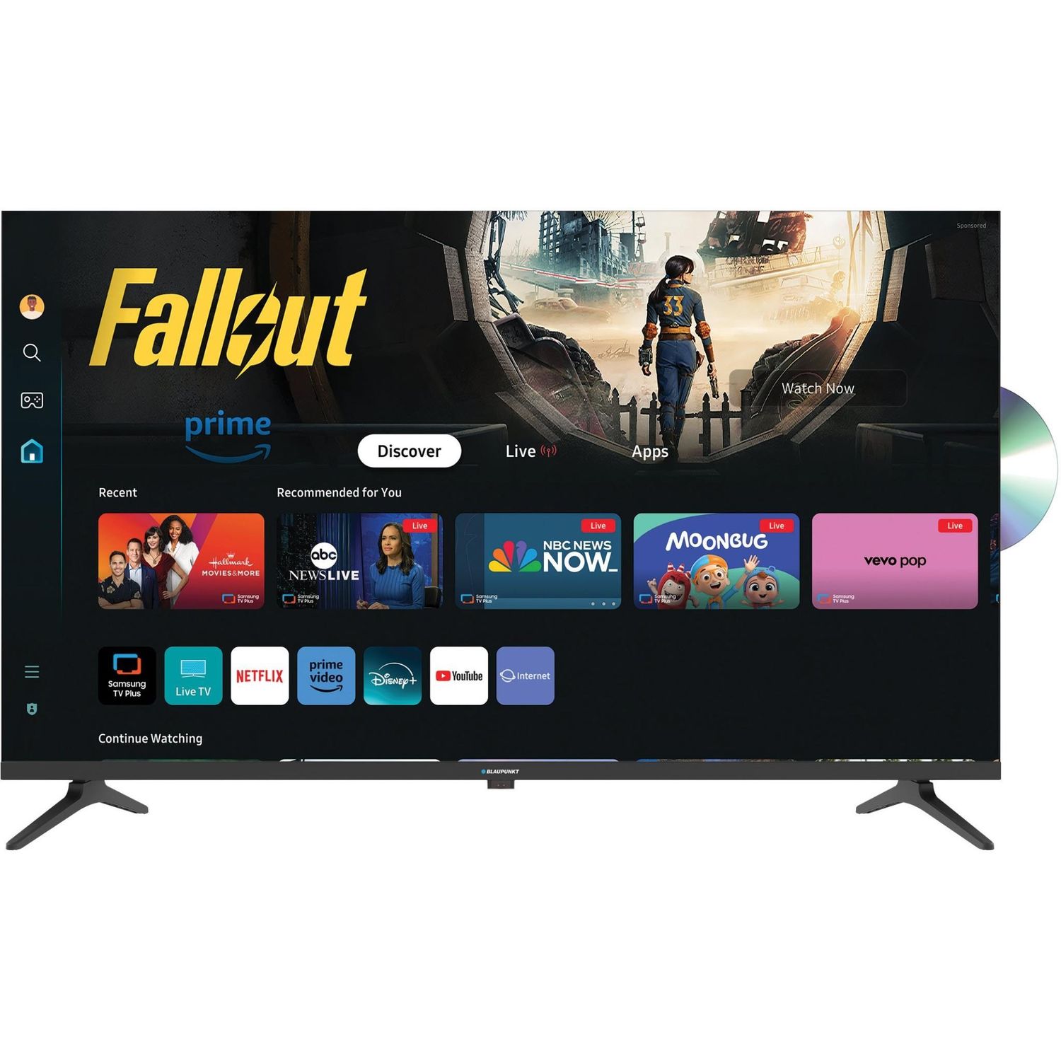 Blaupunkt 40' Full HD TV with Tizen OS DVD Player and 12V Car Charger