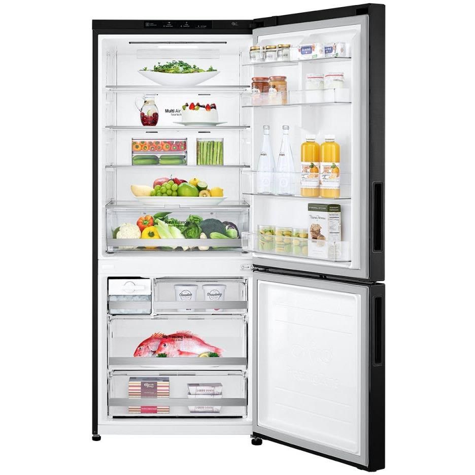 LG GB-455MBL 420L Bottom Mount Fridge (Matte Black)