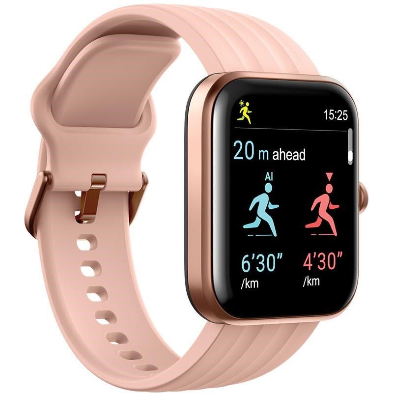 Ryze EVO Fitness &amp; Wellbeing Smart Watch with Alexa (Rose Gold/Pink)