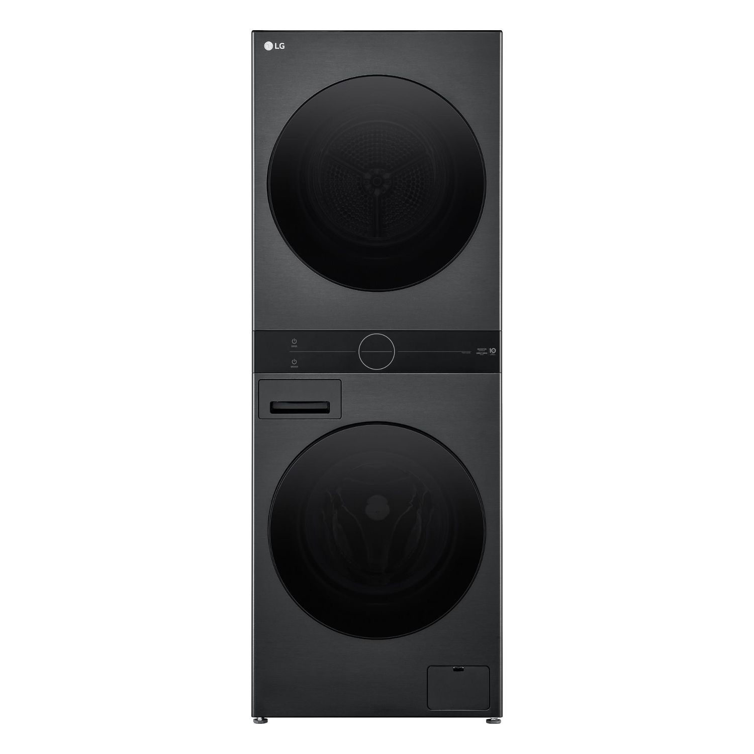 LG WWT-1210BX WashTower� 12/10kg Compact All-In-One Stacked Washer Dryer (Black)