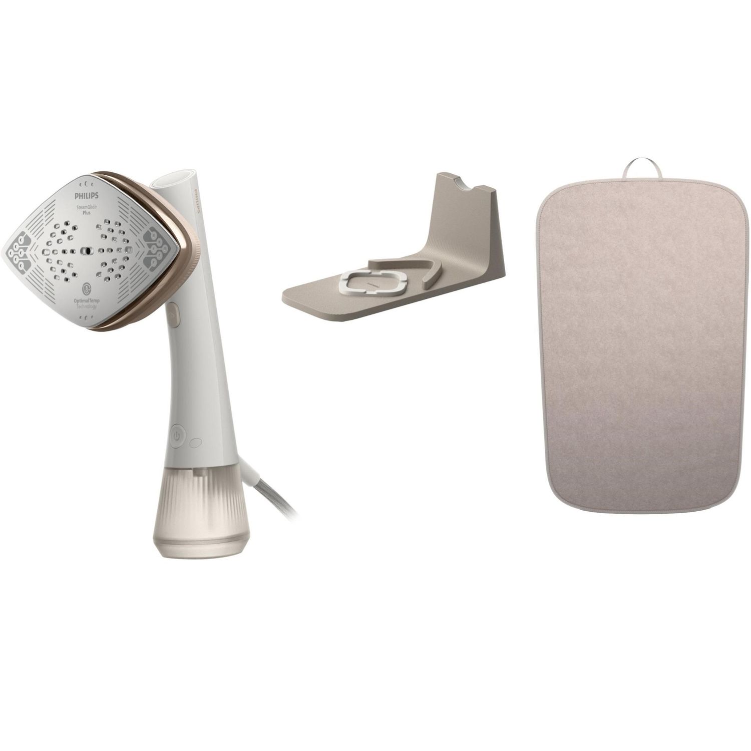 Philips OneTurn Hybrid 2-in-1 Garment Steamer &amp; Iron (Silk White)