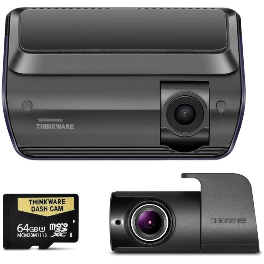 Thinkware Q1000 Front and Rear Dash Camera Kit with 64GB MicroSD Card