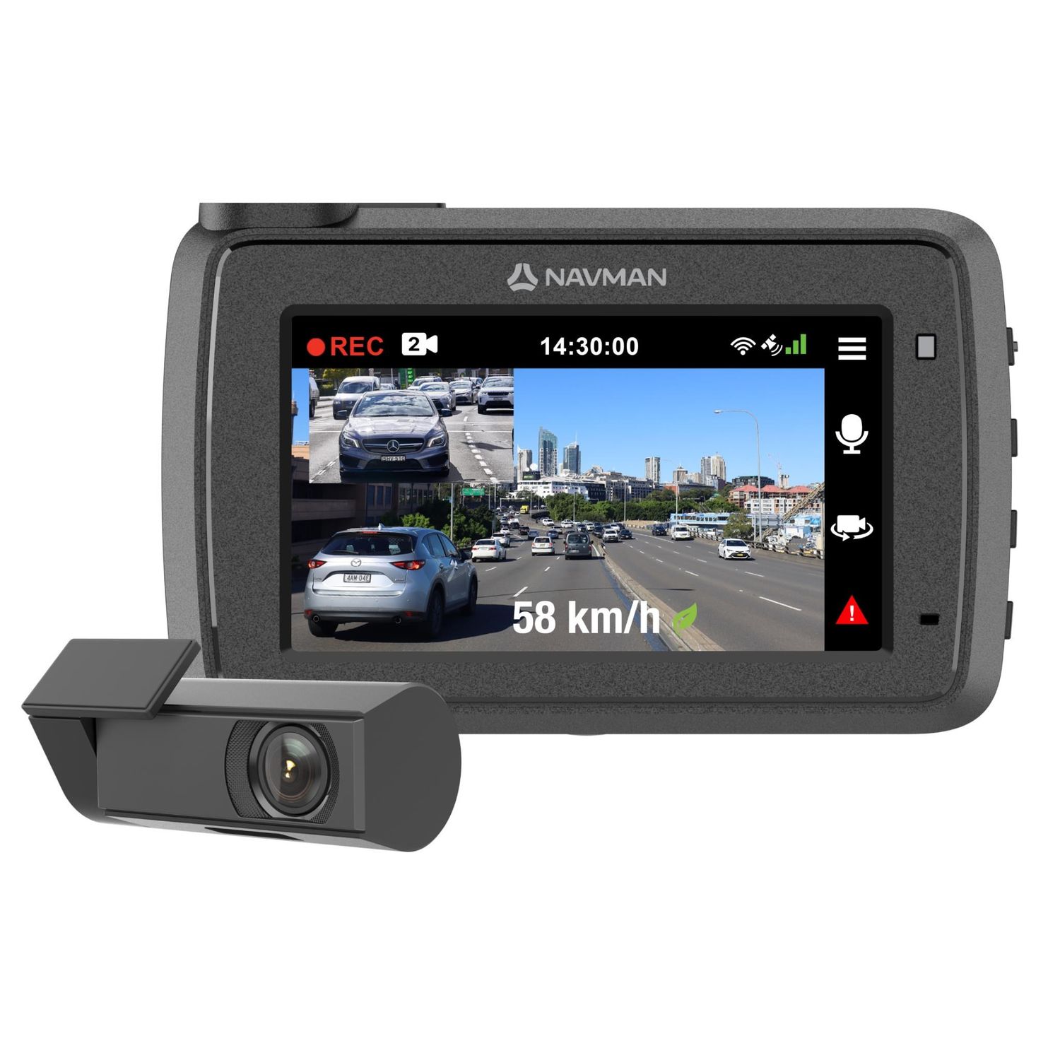 Navman MiVue Smart True 4K DC Front and Rear Dash Cam