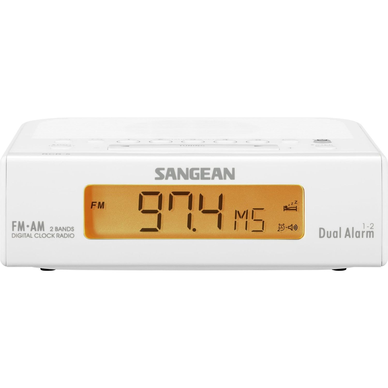 Sangean RCR-5 AM/FM Clock Radio (White)