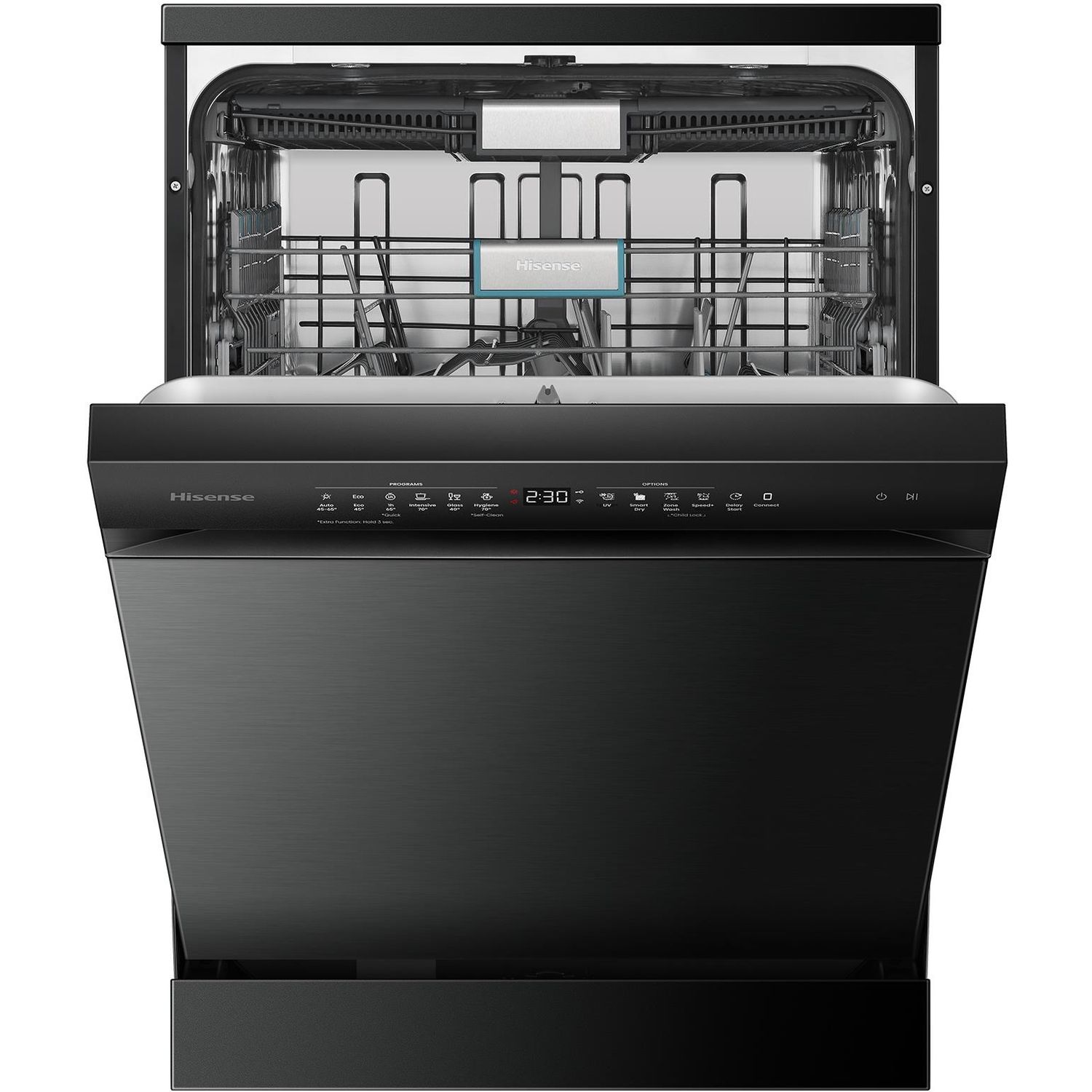 Hisense HSAP16FB 16-Place Setting Freestanding Dishwasher (Black Steel)