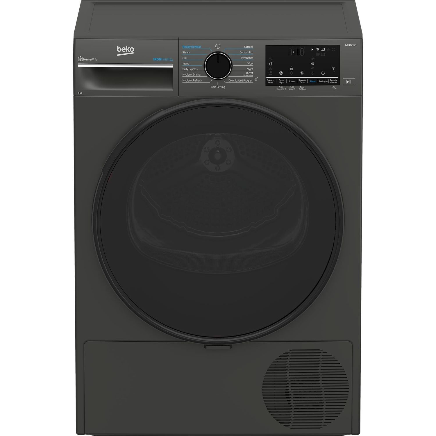 Beko 9kg Heat Pump Tumble Dryer with Steam (Graphite)