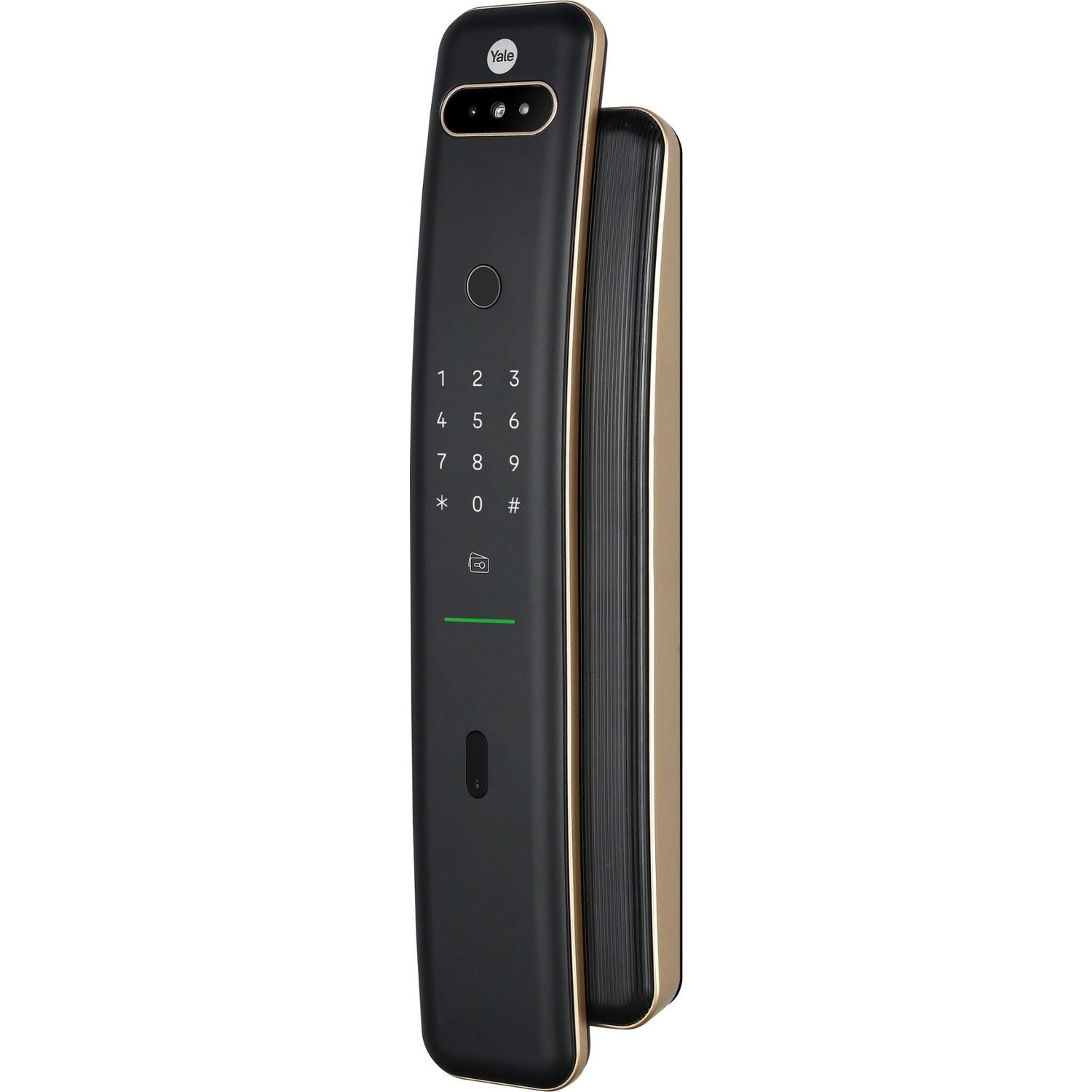 Yale Luna Pro+ Smart Push/Pull Mortice Lock with Yale Home Module (Champagne Gold)