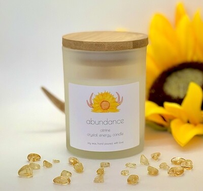 Citrine Crystal Candle ~ Clarity