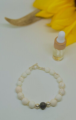 White Turquoise Diffuser Bracelet