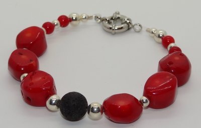 Red Coral Diffuser Bracelet