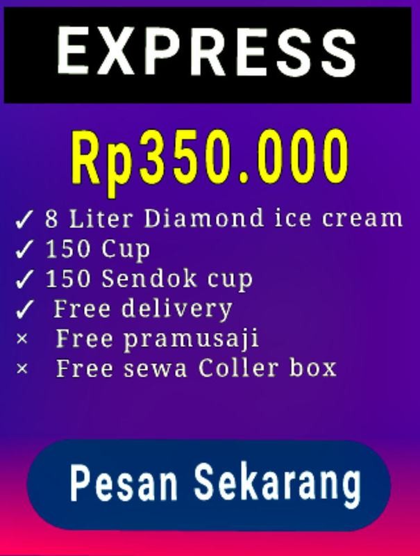 Ice cream diamond Paket Express