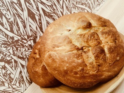 Бездрожжевой хлеб с грецким орехом