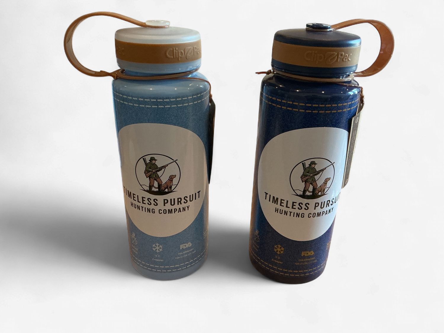 Blue Jean Pattern Water Bottle