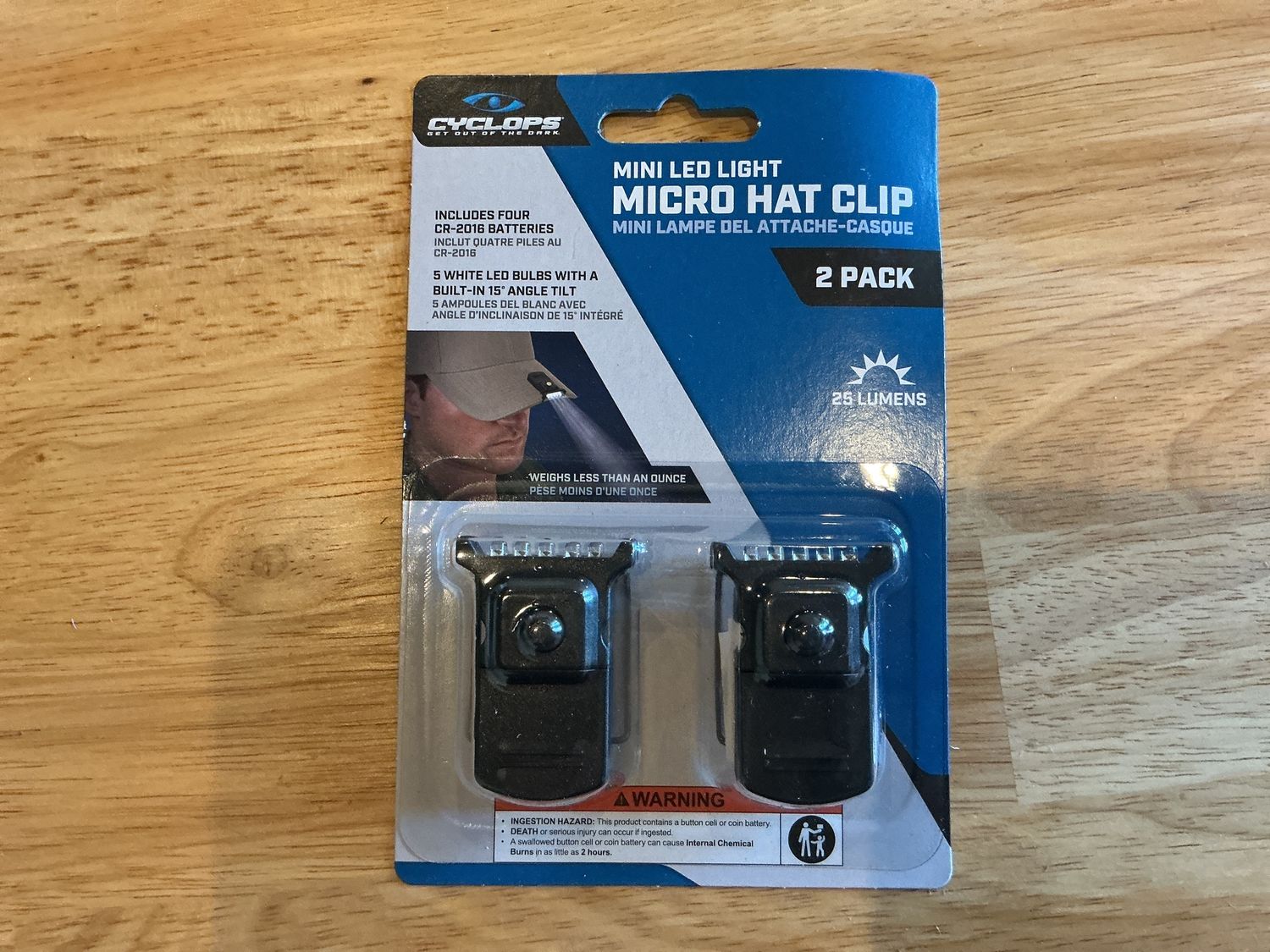 Cyclops Mini LED Micro Hat Clip Light - 2 Pack