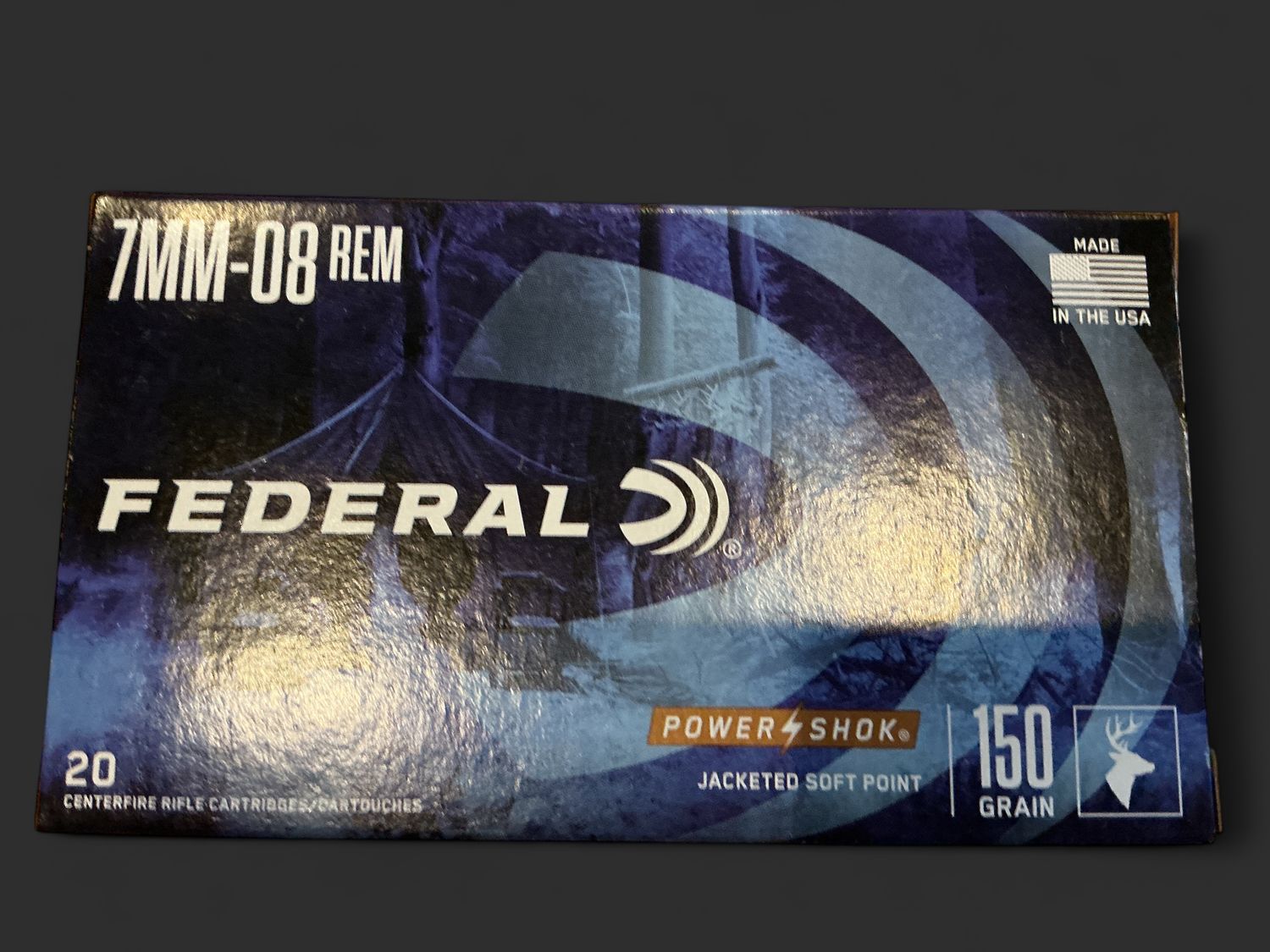 Federal Power Shok 7mm. 08 in 150 Grain JSP