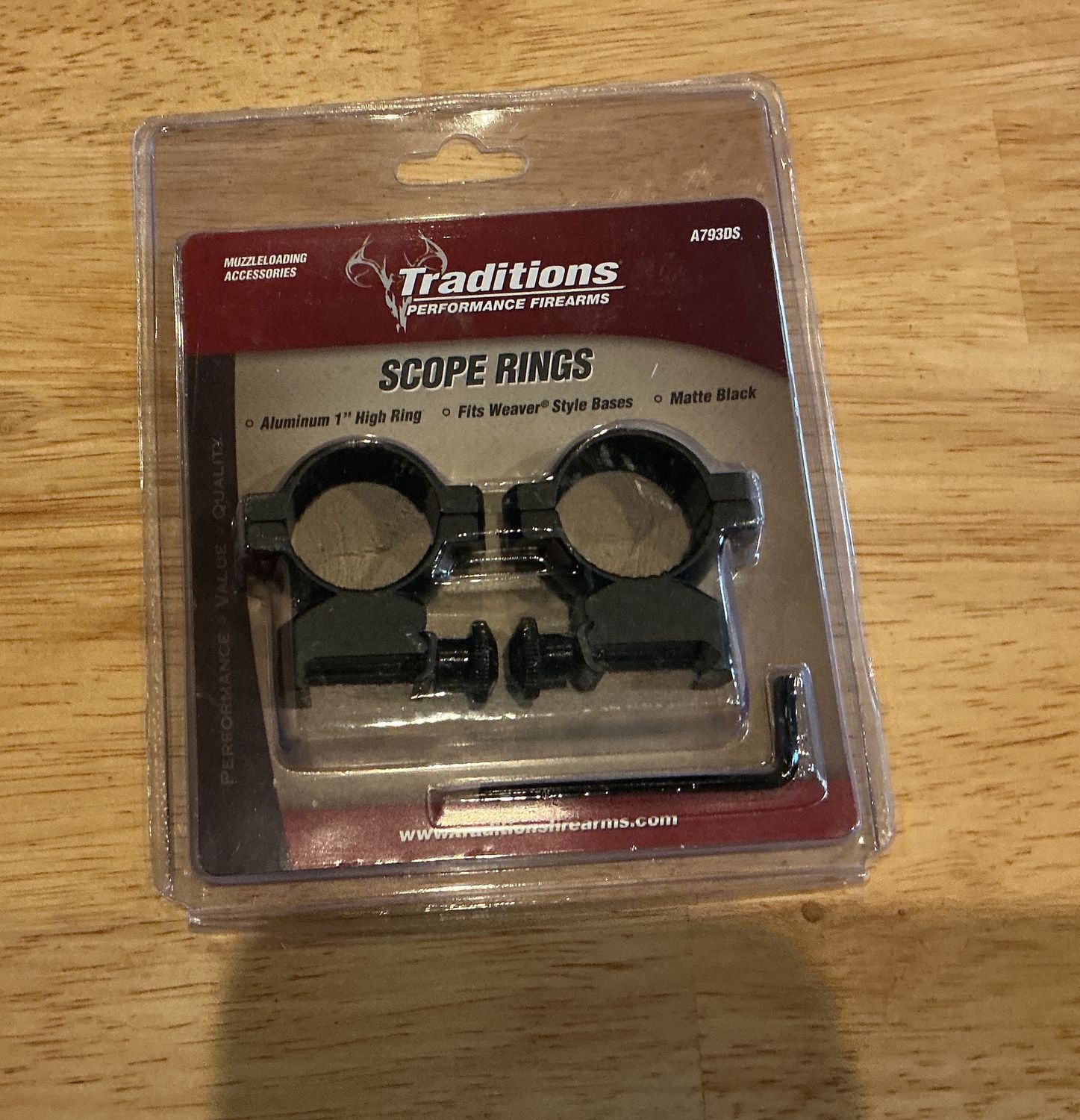High 1” Matt Black Scope Rings