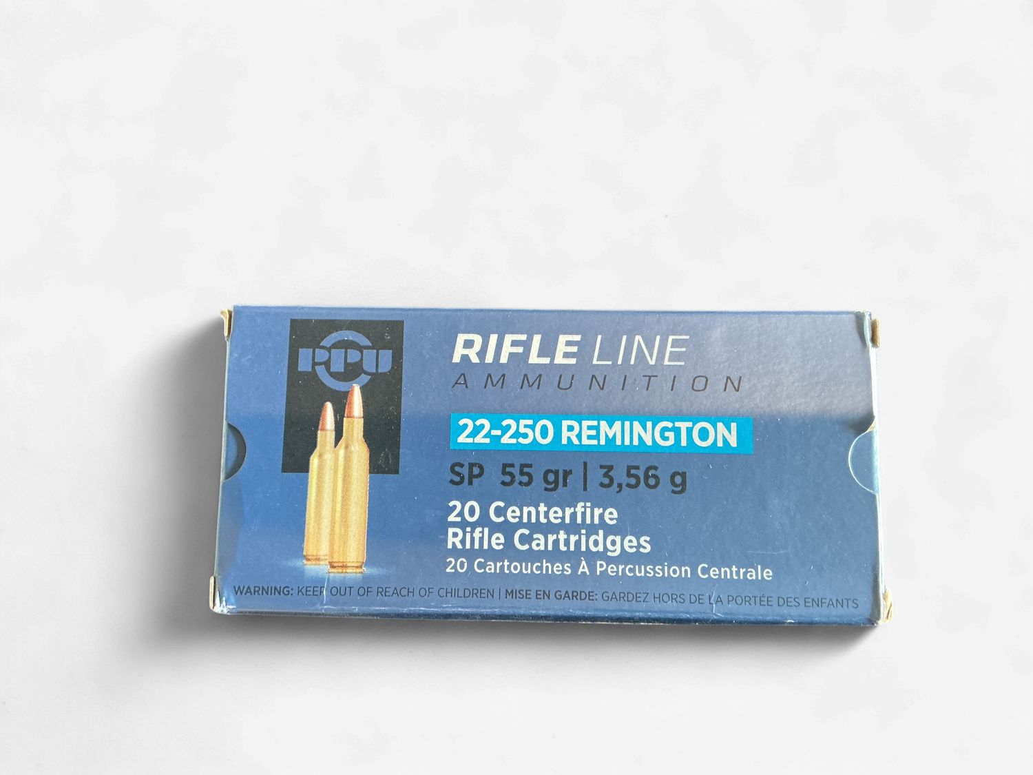 PPU 22-250 55gr SP