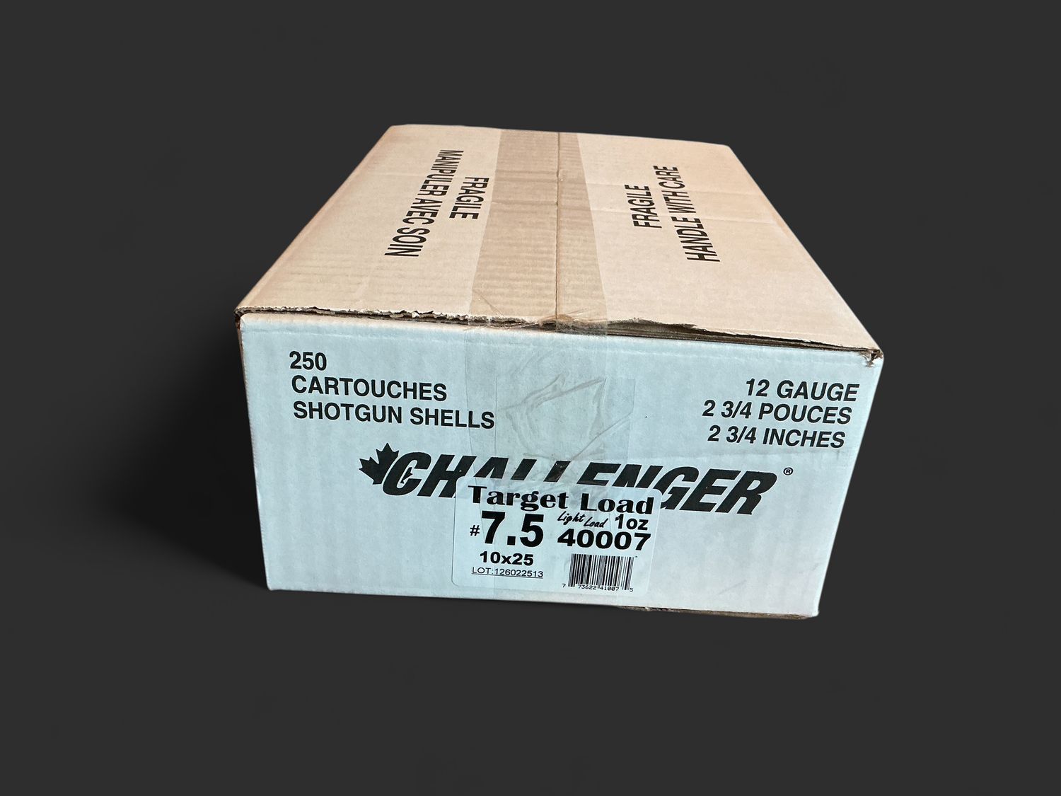 Challenger Target Load 2 3/4” Number 7 1/2 - 250 Round Flat