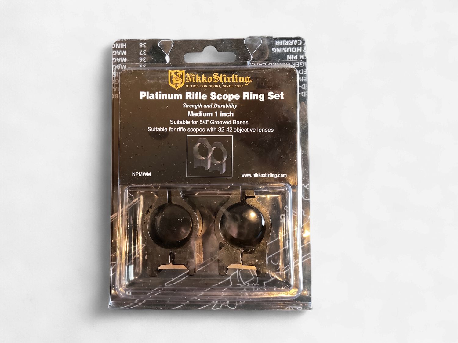 Nikko Stirling medium 1” scope rings weaver Styl