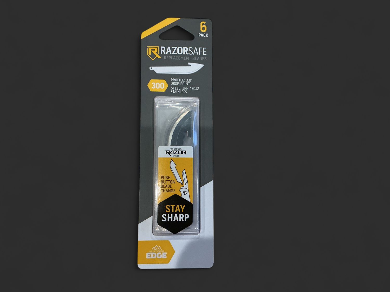 Outdoor Edge 3” Replacement Blades - 6 Pack
