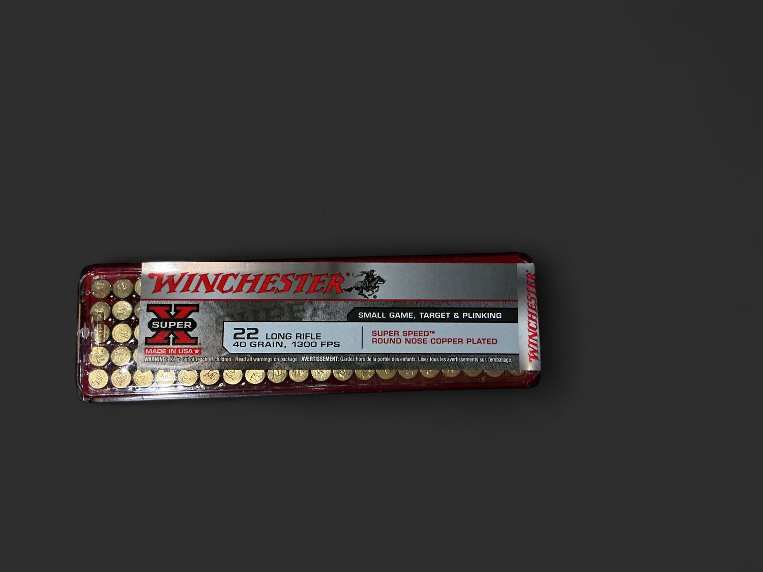 Winchester Super X 40 Grain 22LR - 100 Pack