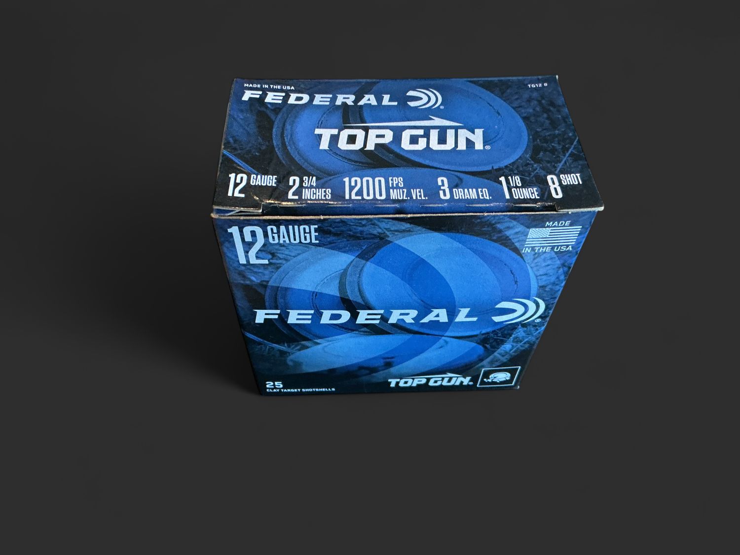 Federal Top Gun 2 3/4” 12 Gauge #8 - 250 Rounds