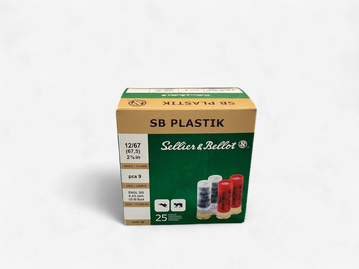 S&amp;B 12 GA Buckshot 2.3/4” 25 Rounds Per Box