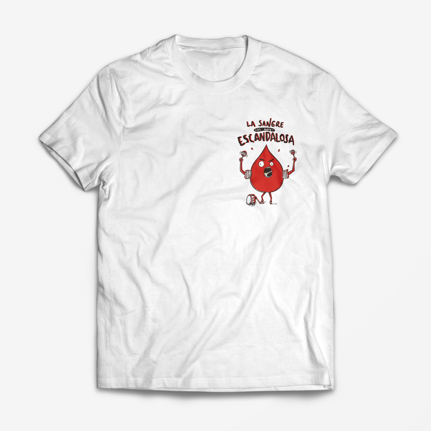 Básica Sangre Escandalosa Estampado Trasero