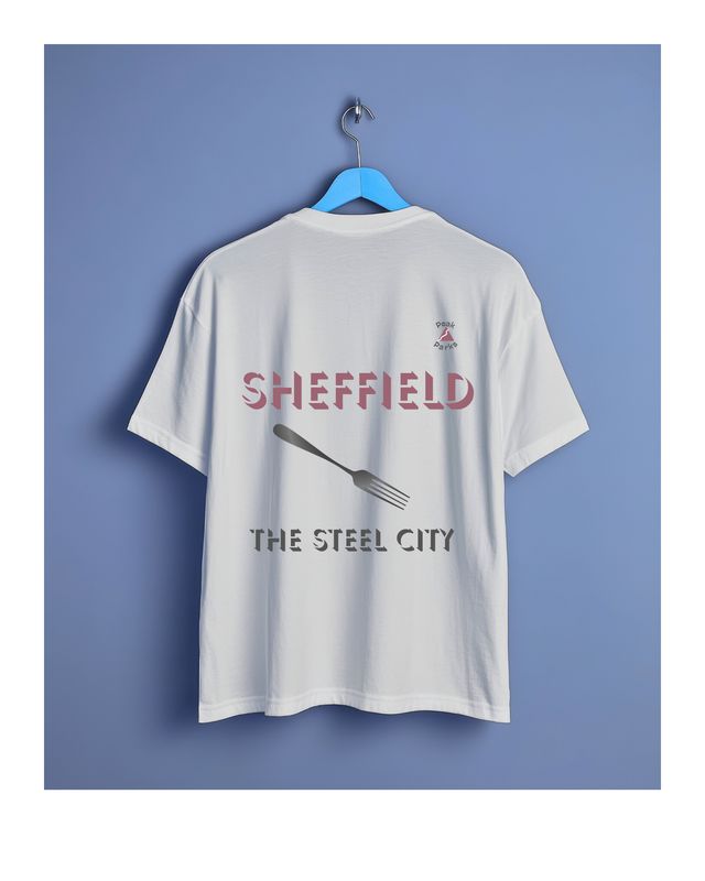 Sheffield, Yorkshire, Hand Printed 100% Cotton T-Shirt