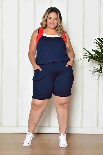 Renata Navy Tank Top | Sizes 14–24