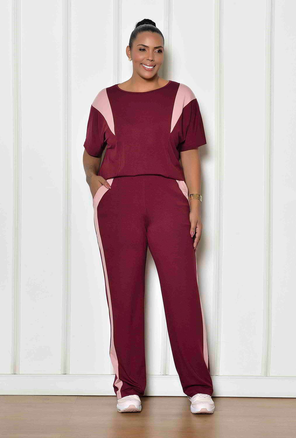 Vanessa Burgundy Set | Sizes 14–24