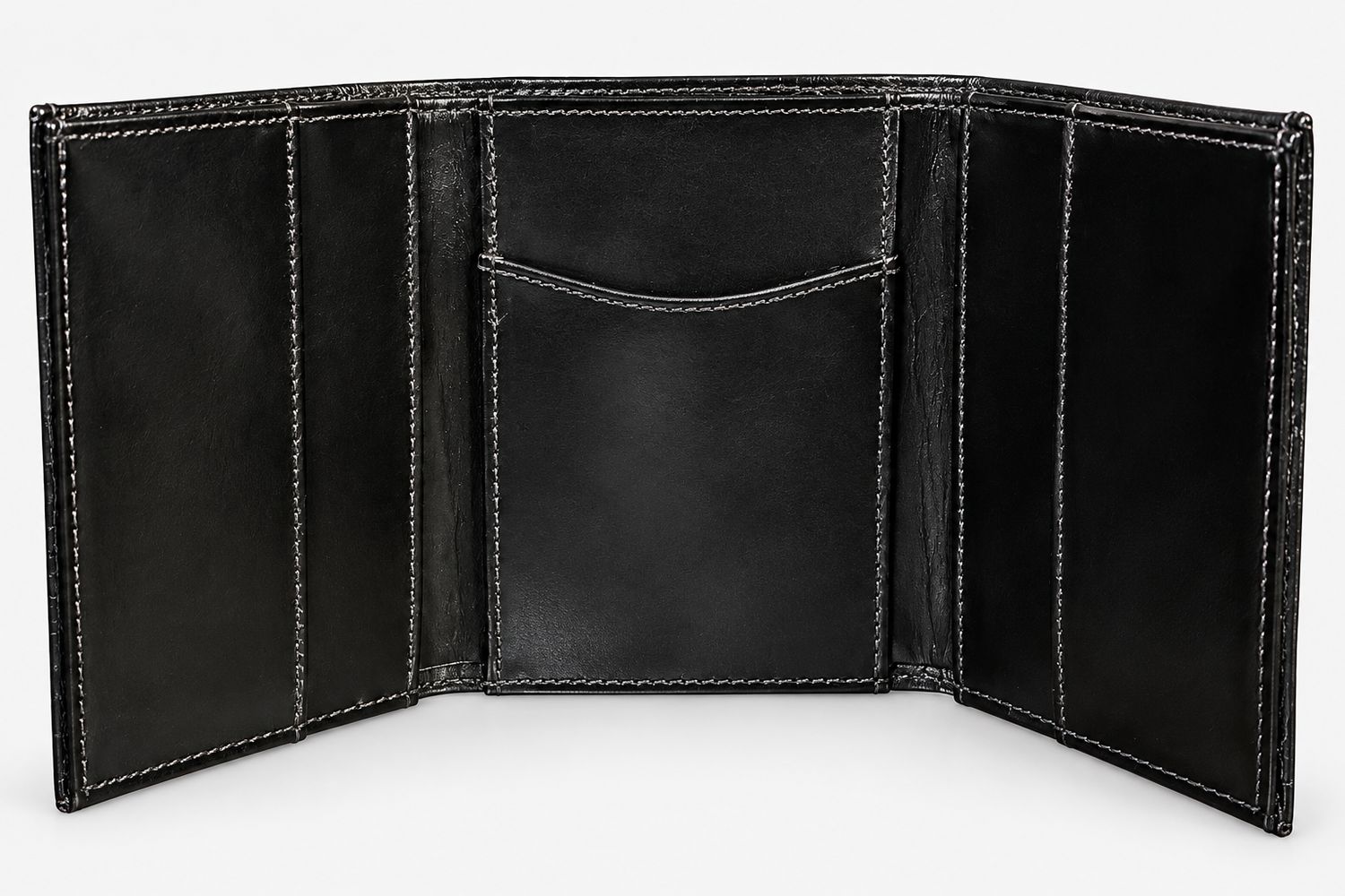 Genuine Alligator Hide Trifold Wallet-Black