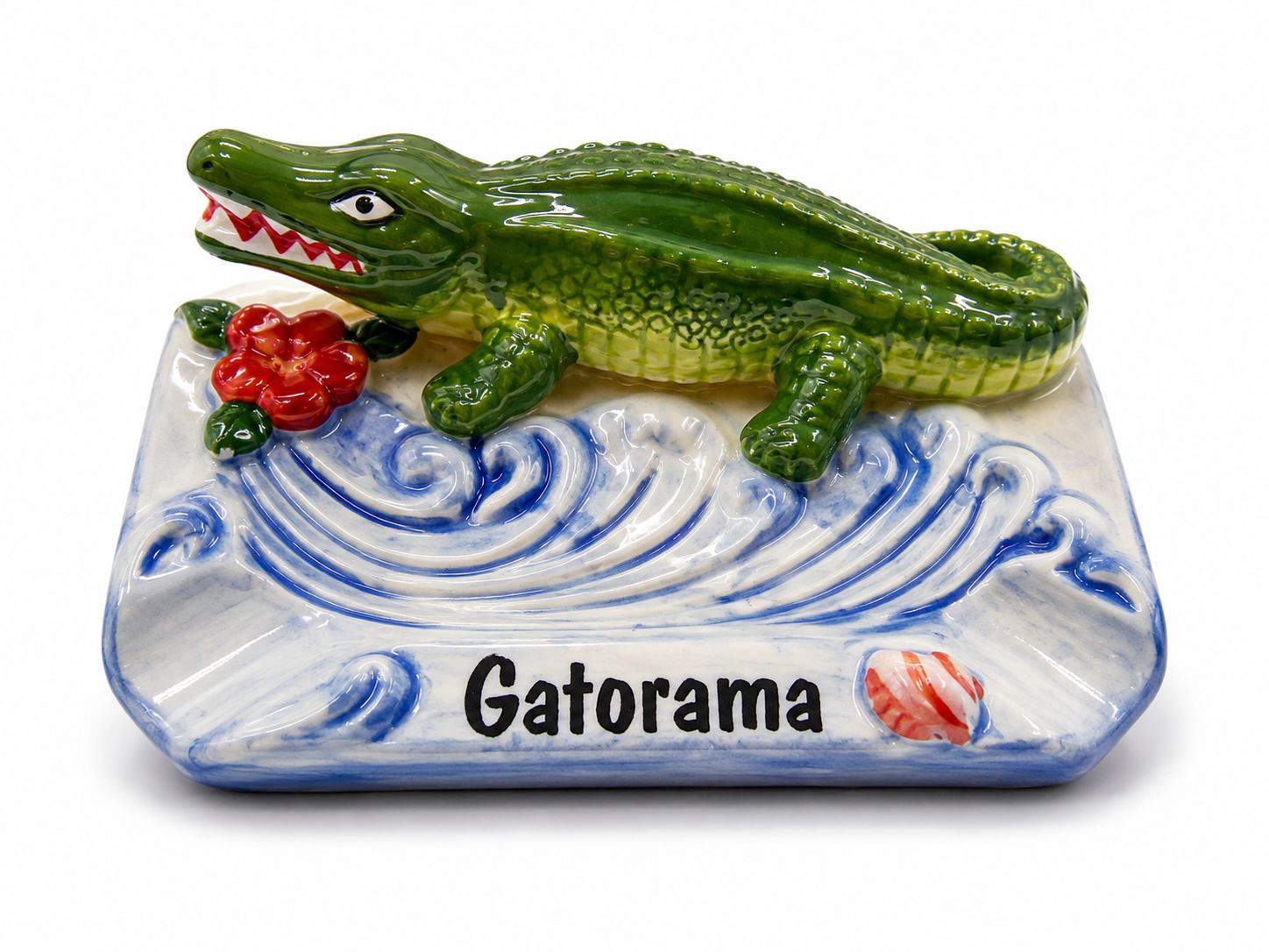Realistic Gator Scene Ashtray